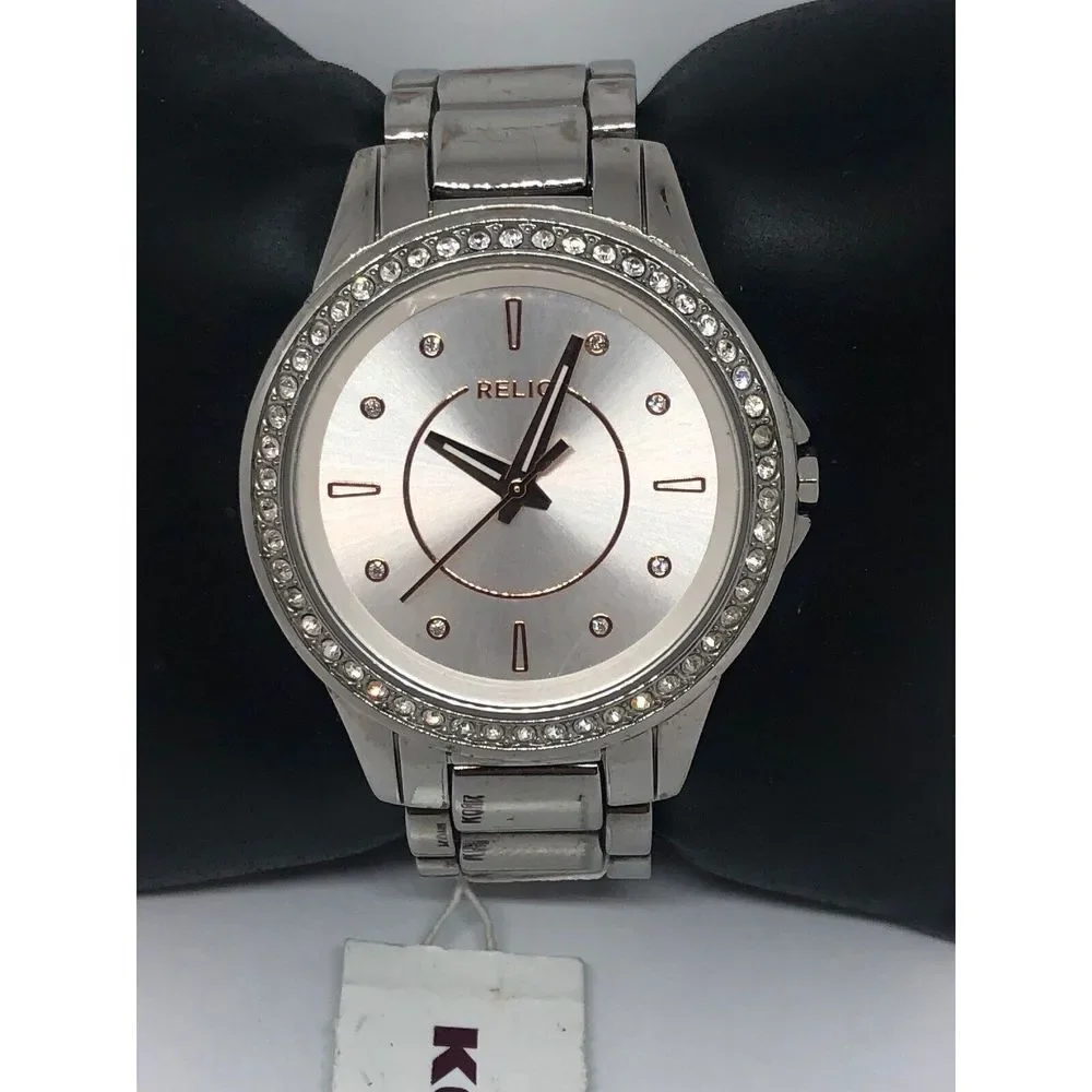 Relic ZR12115 Women's Stainless Steel Analog Silver Dial Quartz Wrist Watch HO84